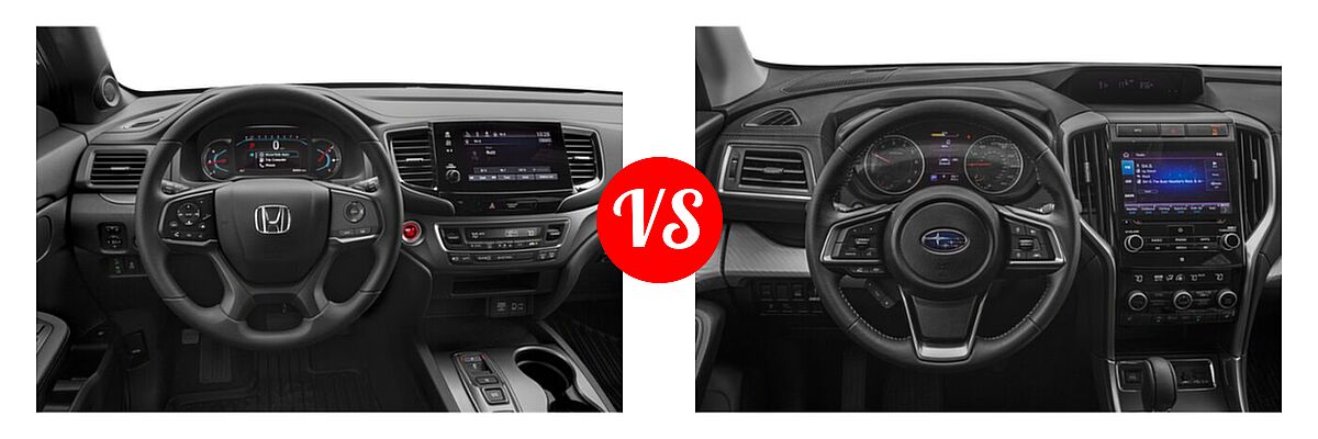 2021 Honda Passport SUV Sport vs. 2021 Subaru Ascent SUV Premium - Dashboard Comparison