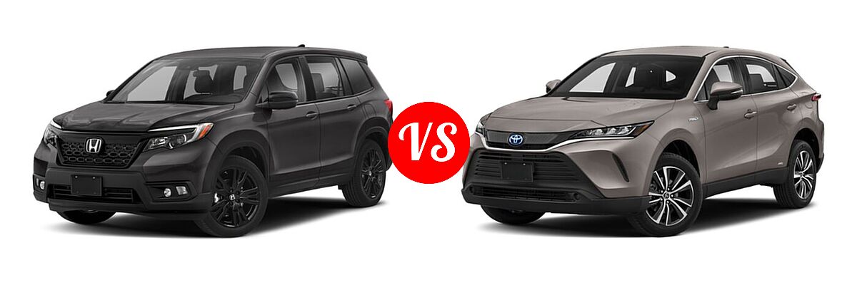 2021 Honda Passport SUV Sport vs. 2021 Toyota Venza SUV LE - Front Left Comparison