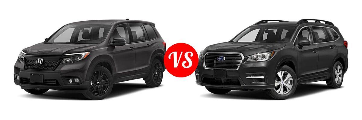 2021 Honda Passport SUV Sport vs. 2021 Subaru Ascent SUV Premium - Front Left Comparison