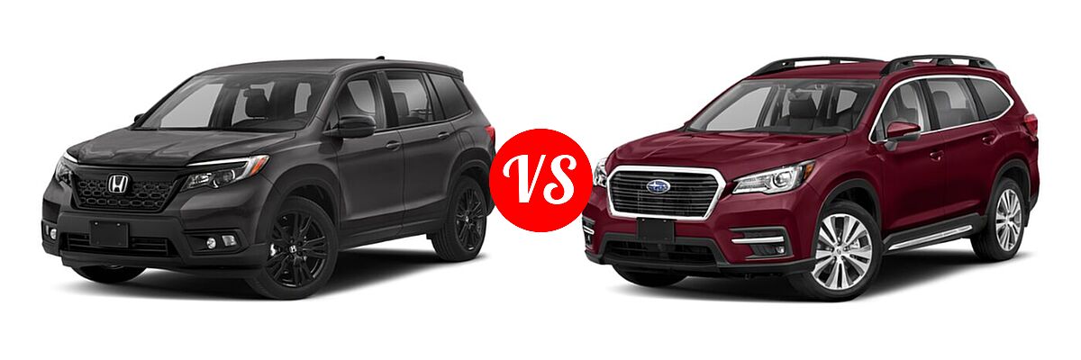 2021 Honda Passport SUV Sport vs. 2021 Subaru Ascent SUV Limited - Front Left Comparison