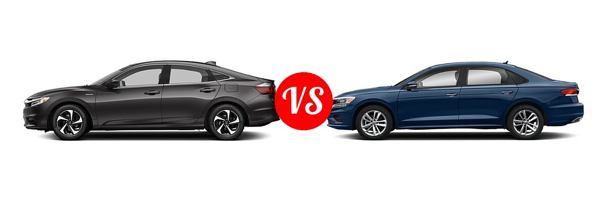 2021 Honda Insight Sedan Hybrid LX vs. 2021 Volkswagen Passat Sedan 2.0T S / 2.0T SE - Side Comparison