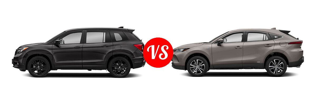 2021 Honda Passport SUV Sport vs. 2021 Toyota Venza SUV LE - Side Comparison