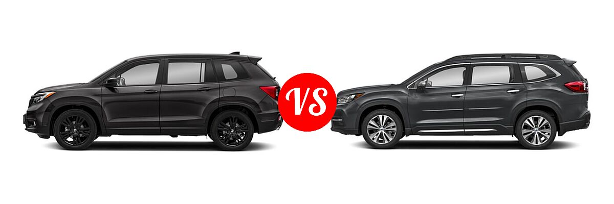 2021 Honda Passport SUV Sport vs. 2021 Subaru Ascent SUV Touring - Side Comparison
