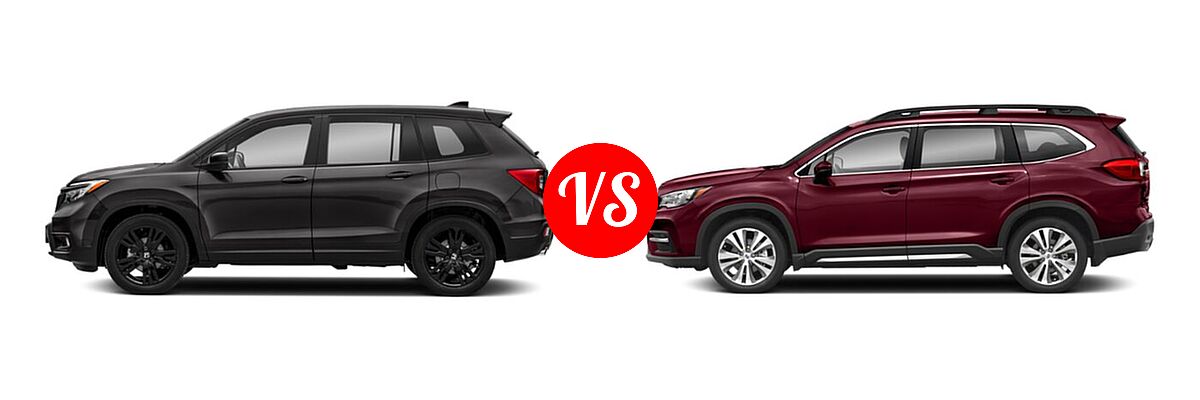 2021 Honda Passport SUV Sport vs. 2021 Subaru Ascent SUV Limited - Side Comparison