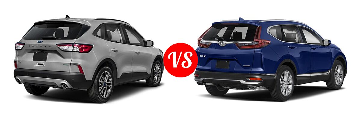 2021 Ford Escape SUV SEL vs. 2021 Honda CR-V SUV Touring - Rear Right Comparison