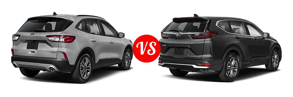 2021 Ford Escape SUV SEL vs. 2021 Honda CR-V SUV EX-L - Rear Right Comparison