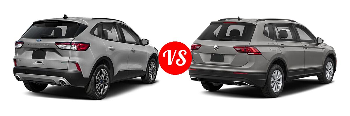 2021 Ford Escape SUV SEL vs. 2021 Volkswagen Tiguan SUV S - Rear Right Comparison