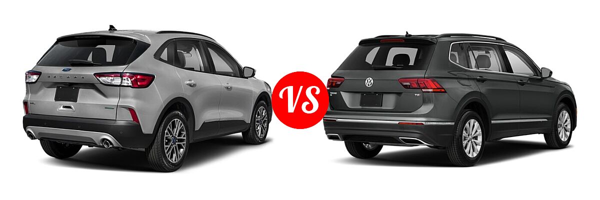 2021 Ford Escape SUV SEL vs. 2021 Volkswagen Tiguan SUV SE - Rear Right Comparison