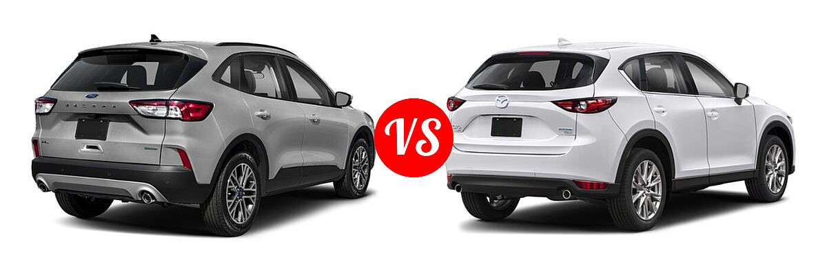 2021 Ford Escape SUV SEL vs. 2021 Mazda CX-5 SUV Grand Touring Reserve - Rear Right Comparison