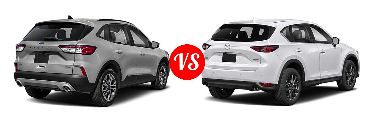 2021 Ford Escape SUV SEL vs. 2021 Mazda CX-5 SUV Signature - Rear Right Comparison