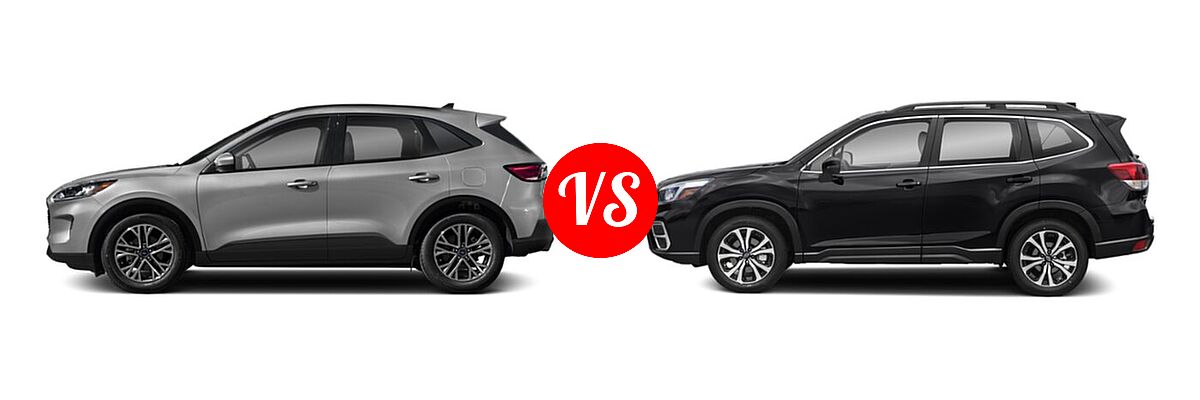 2021 Ford Escape SUV SEL vs. 2021 Subaru Forester SUV Limited - Side Comparison
