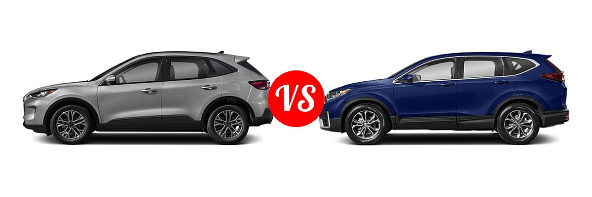2021 Ford Escape SUV SEL vs. 2021 Honda CR-V SUV EX - Side Comparison