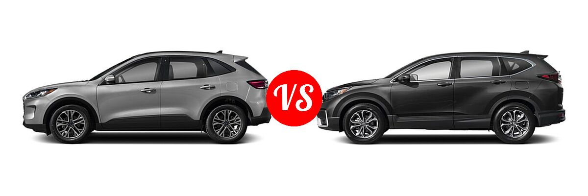 2021 Ford Escape SUV SEL vs. 2021 Honda CR-V SUV EX-L - Side Comparison