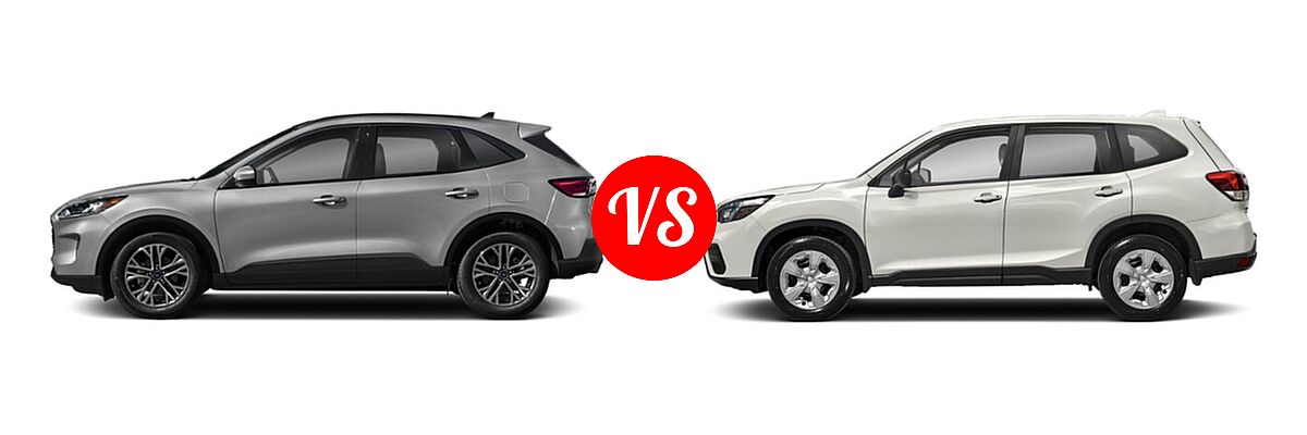2021 Ford Escape SUV SEL vs. 2021 Subaru Forester SUV CVT / Premium - Side Comparison