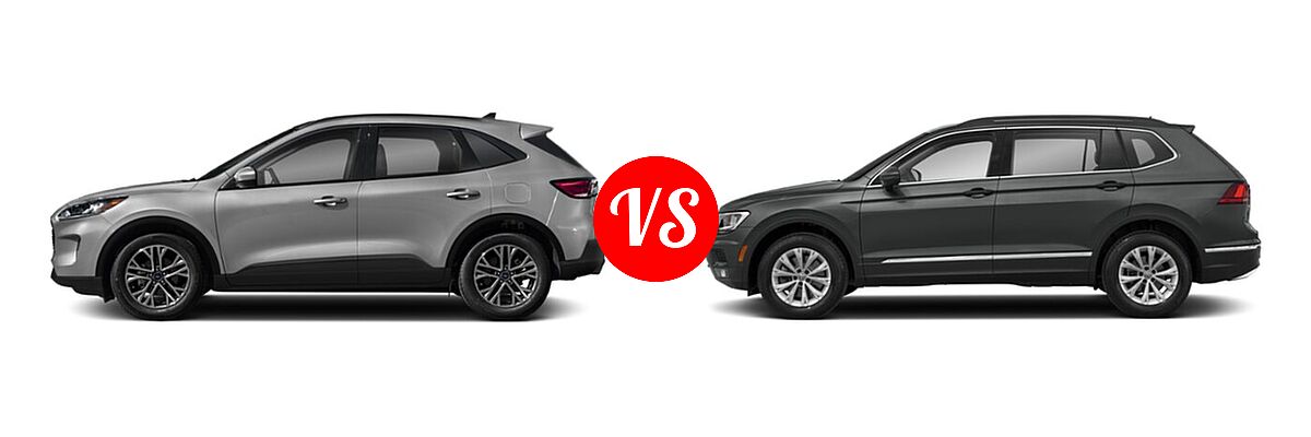 2021 Ford Escape SUV SEL vs. 2021 Volkswagen Tiguan SUV SE - Side Comparison