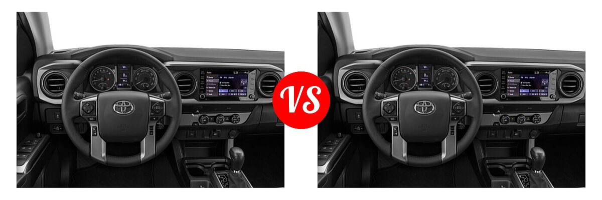2021 Toyota Tacoma 2WD Pickup SR5 vs. 2022 Toyota Tacoma Pickup SR5 - Dashboard Comparison