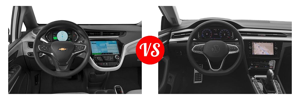 2021 Chevrolet Bolt EV Hatchback Electric LT vs. 2021 Volkswagen Arteon Hatchback SE - Dashboard Comparison