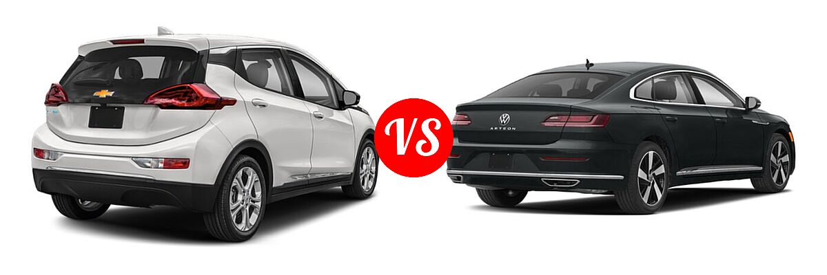 2021 Chevrolet Bolt EV Hatchback Electric LT vs. 2021 Volkswagen Arteon Hatchback SE - Rear Right Comparison
