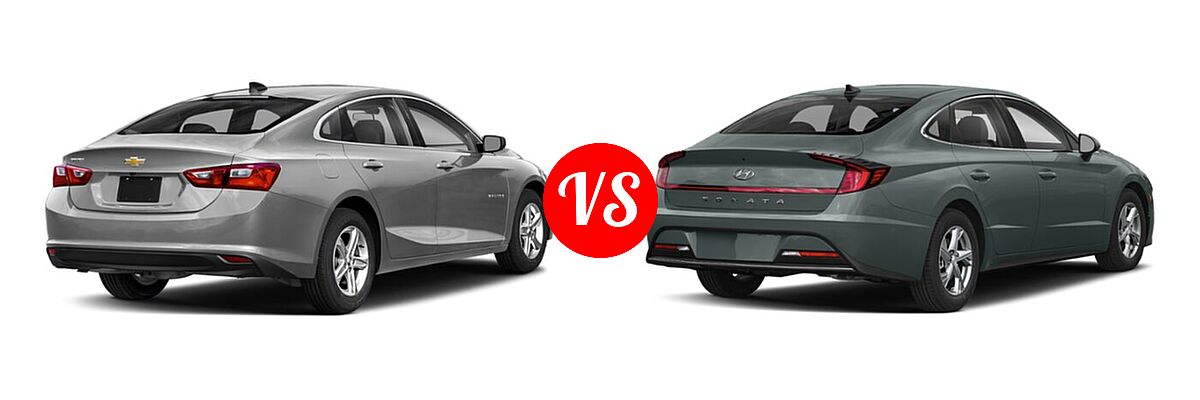 2021 Chevrolet Malibu Sedan LS vs. 2021 Hyundai Sonata Sedan SE - Rear Right Comparison