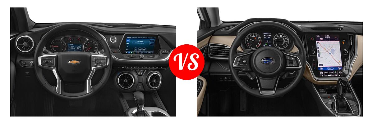 2021 Chevrolet Blazer SUV L / LT / Premier / RS vs. 2021 Subaru Outback SUV Limited - Dashboard Comparison