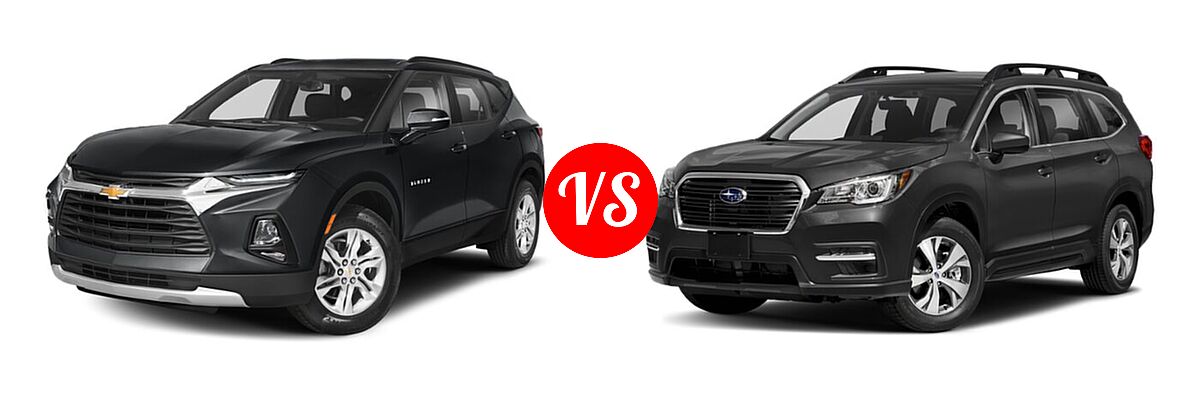 2021 Chevrolet Blazer SUV L / LT / Premier / RS vs. 2021 Subaru Ascent SUV Premium - Front Left Comparison