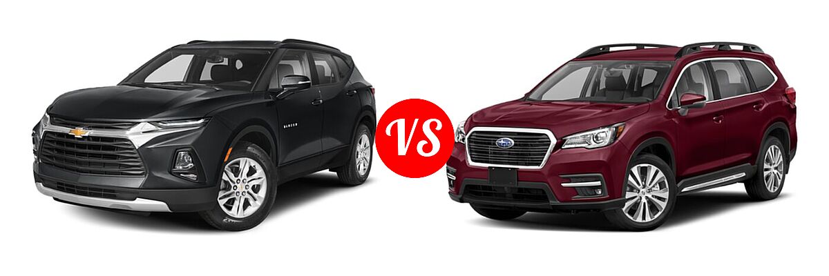 2021 Chevrolet Blazer SUV L / LT / Premier / RS vs. 2021 Subaru Ascent SUV Limited - Front Left Comparison