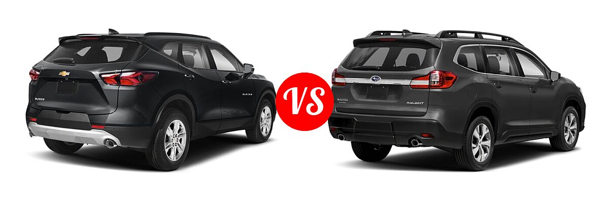 2021 Chevrolet Blazer SUV L / LT / Premier / RS vs. 2021 Subaru Ascent SUV Premium - Rear Right Comparison