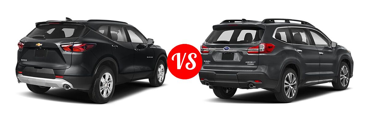 2021 Chevrolet Blazer SUV L / LT / Premier / RS vs. 2021 Subaru Ascent SUV Touring - Rear Right Comparison