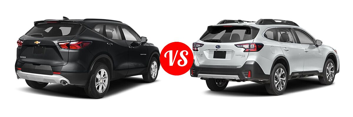 2021 Chevrolet Blazer SUV L / LT / Premier / RS vs. 2021 Subaru Outback SUV Limited XT / Touring XT - Rear Right Comparison