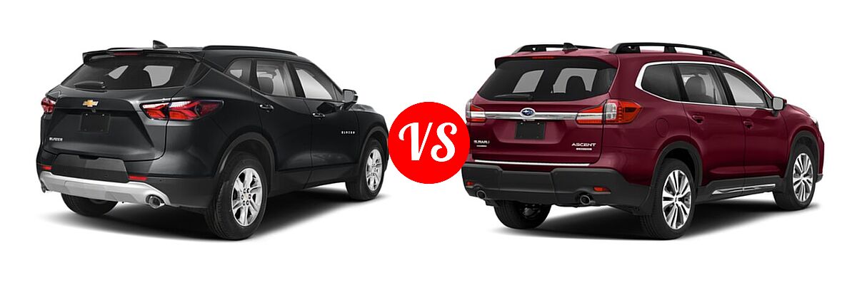 2021 Chevrolet Blazer SUV L / LT / Premier / RS vs. 2021 Subaru Ascent SUV Limited - Rear Right Comparison