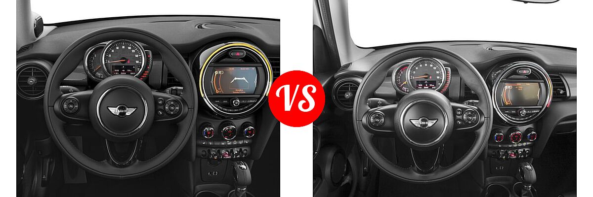 2017 MINI Hardtop 2 Door Hatchback Cooper FWD vs. 2017 MINI Hardtop 4 Door Hatchback Cooper FWD - Dashboard Comparison