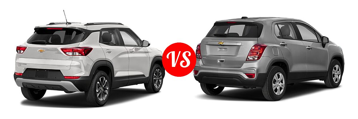 2021 Chevrolet Trailblazer SUV L / LS / LT vs. 2021 Chevrolet Trax SUV LS - Rear Right Comparison