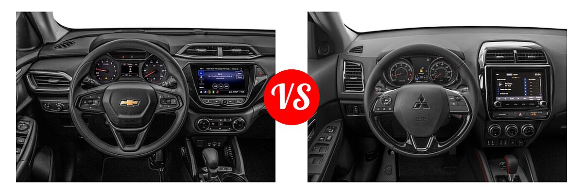 2021 Chevrolet Trailblazer SUV L / LS / LT vs. 2021 Mitsubishi Outlander Sport SUV BE - Dashboard Comparison