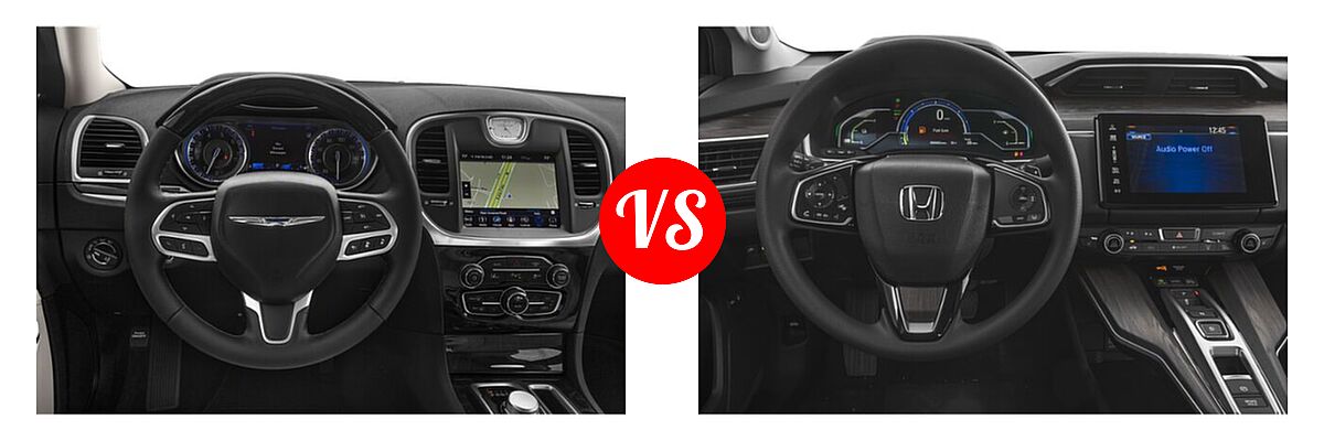2021 Chrysler 300 Sedan 300S / Touring / Touring L vs. 2021 Honda Clarity Sedan PHEV Sedan - Dashboard Comparison