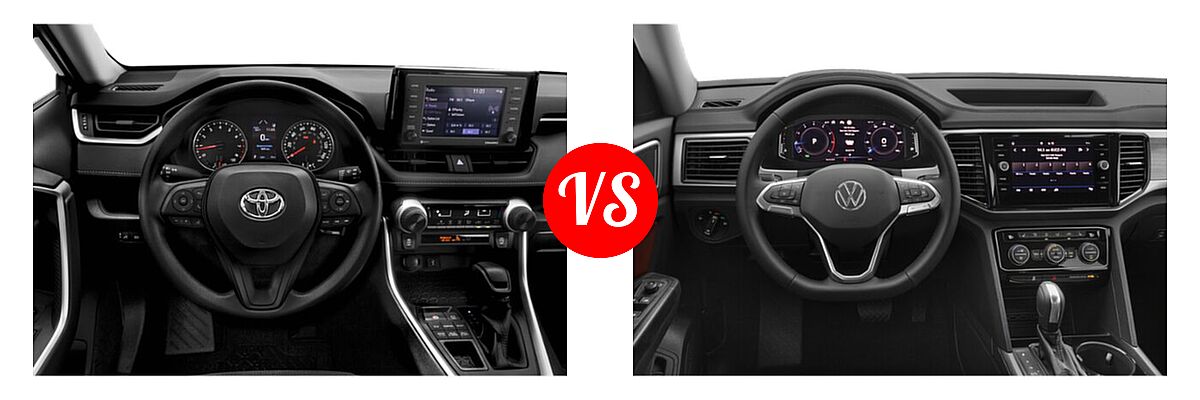 2021 Toyota RAV4 vs. 2021 Volkswagen Atlas | Vehie.com