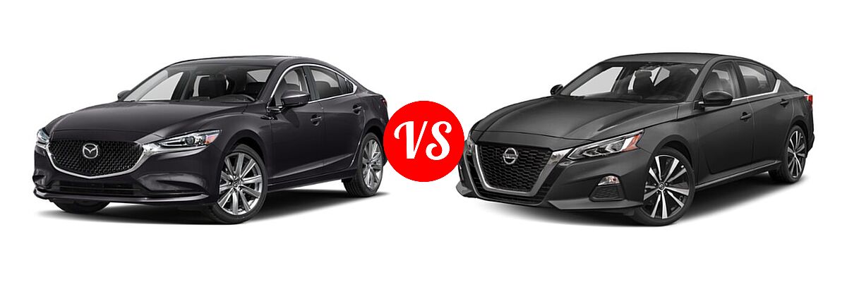 2021 Mazda 6 Sedan Touring vs. 2021 Nissan Altima Sedan 2.0 SR / 2.5 SR - Front Left Comparison