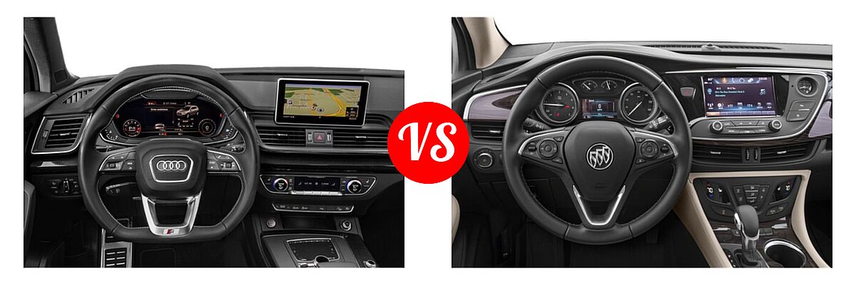 2021 Audi SQ5 SUV Premium Plus vs. 2019 Buick Envision SUV Essence / FWD 4dr / Preferred / Premium / Premium II - Dashboard Comparison