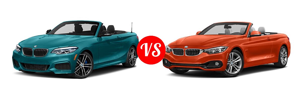 2021 BMW 2 Series M240i Convertible M240i / M240i xDrive vs. 2019 BMW 4 Series Convertible 430i / 430i xDrive - Front Left Comparison
