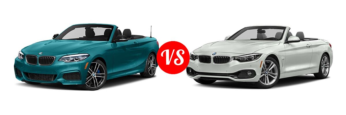 2021 BMW 2 Series M240i Convertible M240i / M240i xDrive vs. 2019 BMW 4 Series Convertible 440i xDrive - Front Left Comparison