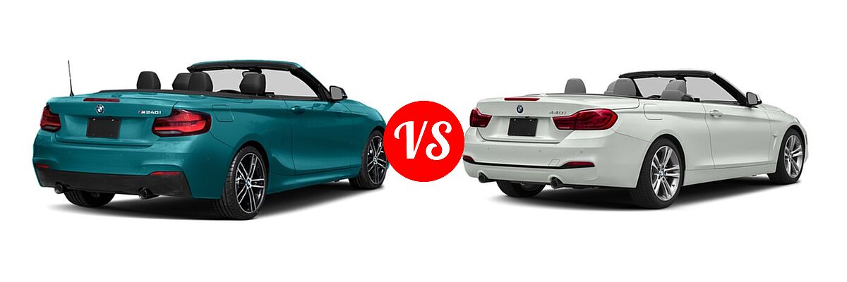 2021 BMW 2 Series M240i Convertible M240i / M240i xDrive vs. 2019 BMW 4 Series Convertible 440i - Rear Right Comparison