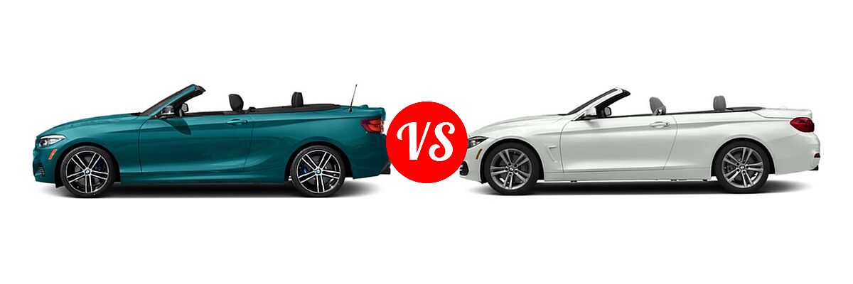 2021 BMW 2 Series M240i Convertible M240i / M240i xDrive vs. 2019 BMW 4 Series Convertible 440i xDrive - Side Comparison