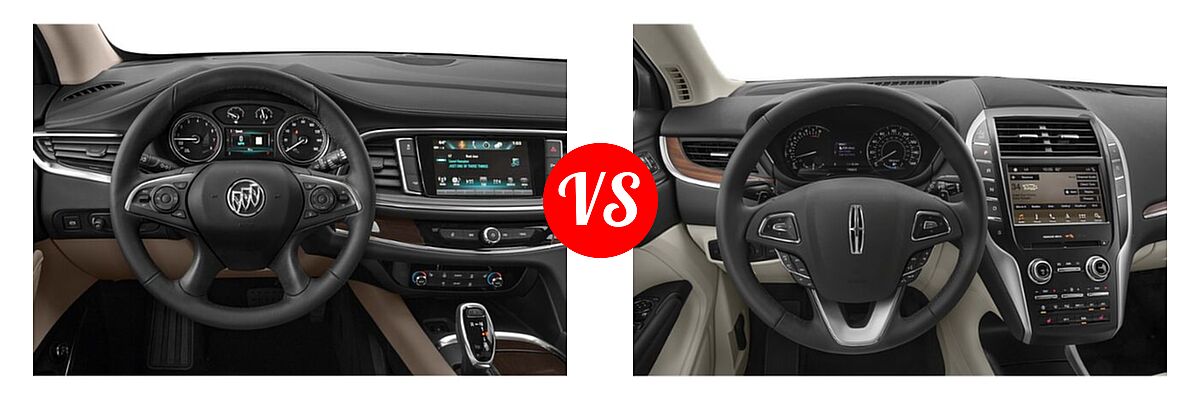 2021 Buick Enclave SUV Essence / Preferred / Premium vs. 2019 Lincoln MKC SUV Black Label / FWD / Reserve / Select / Standard - Dashboard Comparison