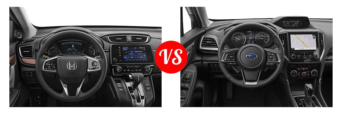 2021 Honda CR-V SUV EX-L vs. 2021 Subaru Forester SUV Touring - Dashboard Comparison