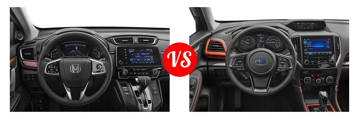 2021 Honda CR-V SUV EX-L vs. 2021 Subaru Forester SUV Sport - Dashboard Comparison