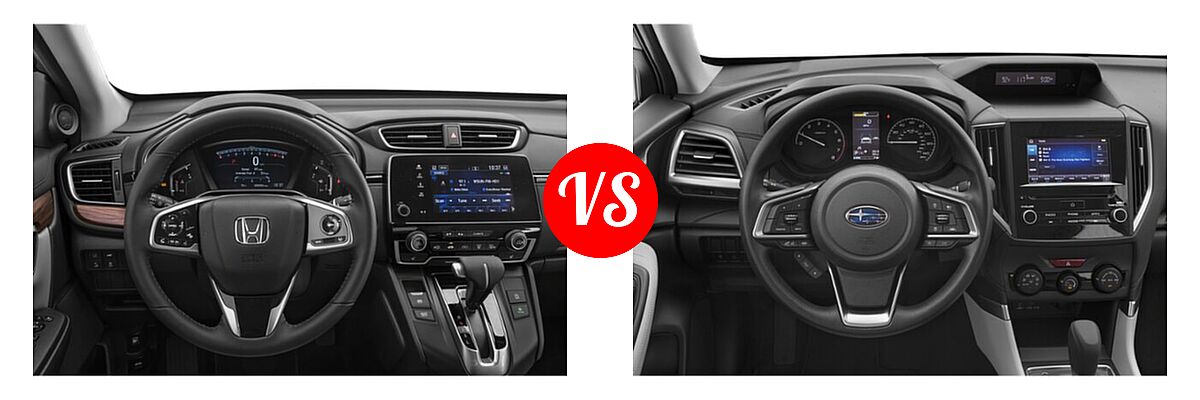 2021 Honda CR-V SUV EX-L vs. 2021 Subaru Forester SUV CVT / Premium - Dashboard Comparison