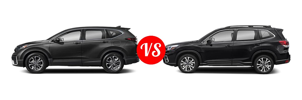 2021 Honda CR-V SUV EX-L vs. 2021 Subaru Forester SUV Limited - Side Comparison