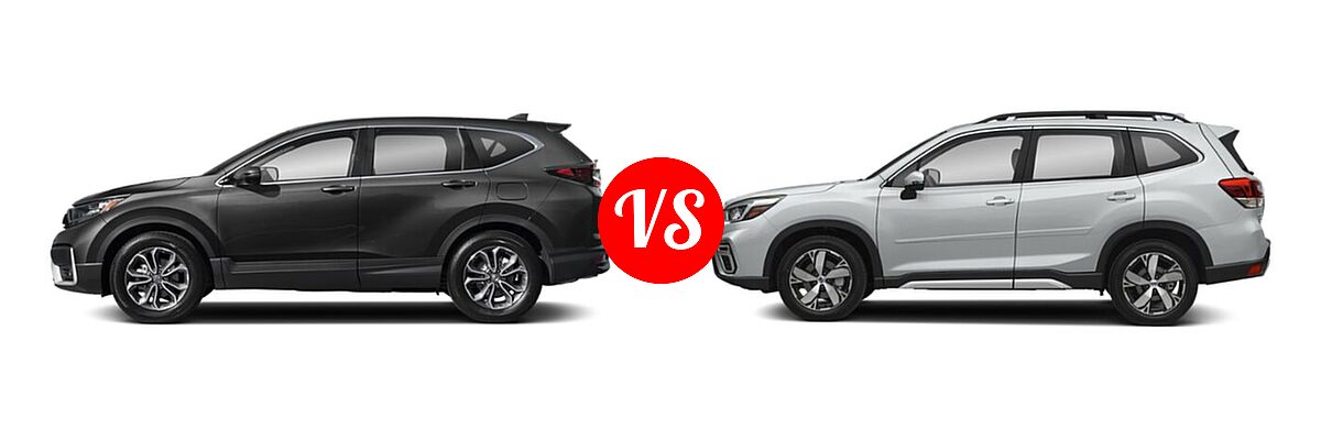 2021 Honda CR-V SUV EX-L vs. 2021 Subaru Forester SUV Touring - Side Comparison