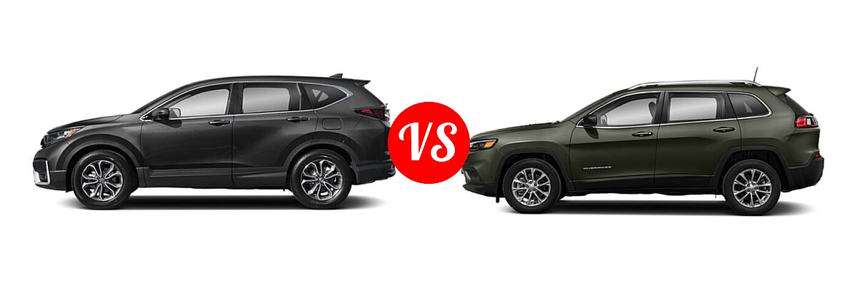 2021 Honda CR-V SUV EX-L vs. 2021 Jeep Cherokee SUV Freedom - Side Comparison