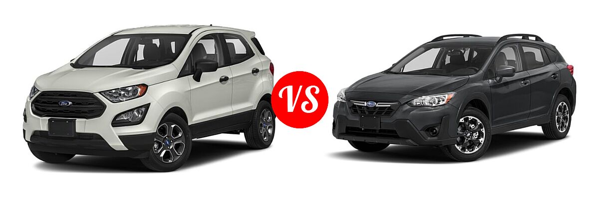 2021 Ford EcoSport SUV S vs. 2021 Subaru Crosstrek SUV CVT / Manual - Front Left Comparison