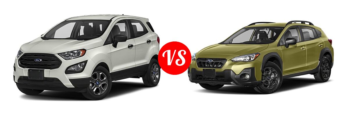 2021 Ford EcoSport SUV S vs. 2021 Subaru Crosstrek SUV Sport - Front Left Comparison